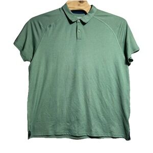 Rhone XXL Polo Shirt Men's Green Stripe Pique Golf